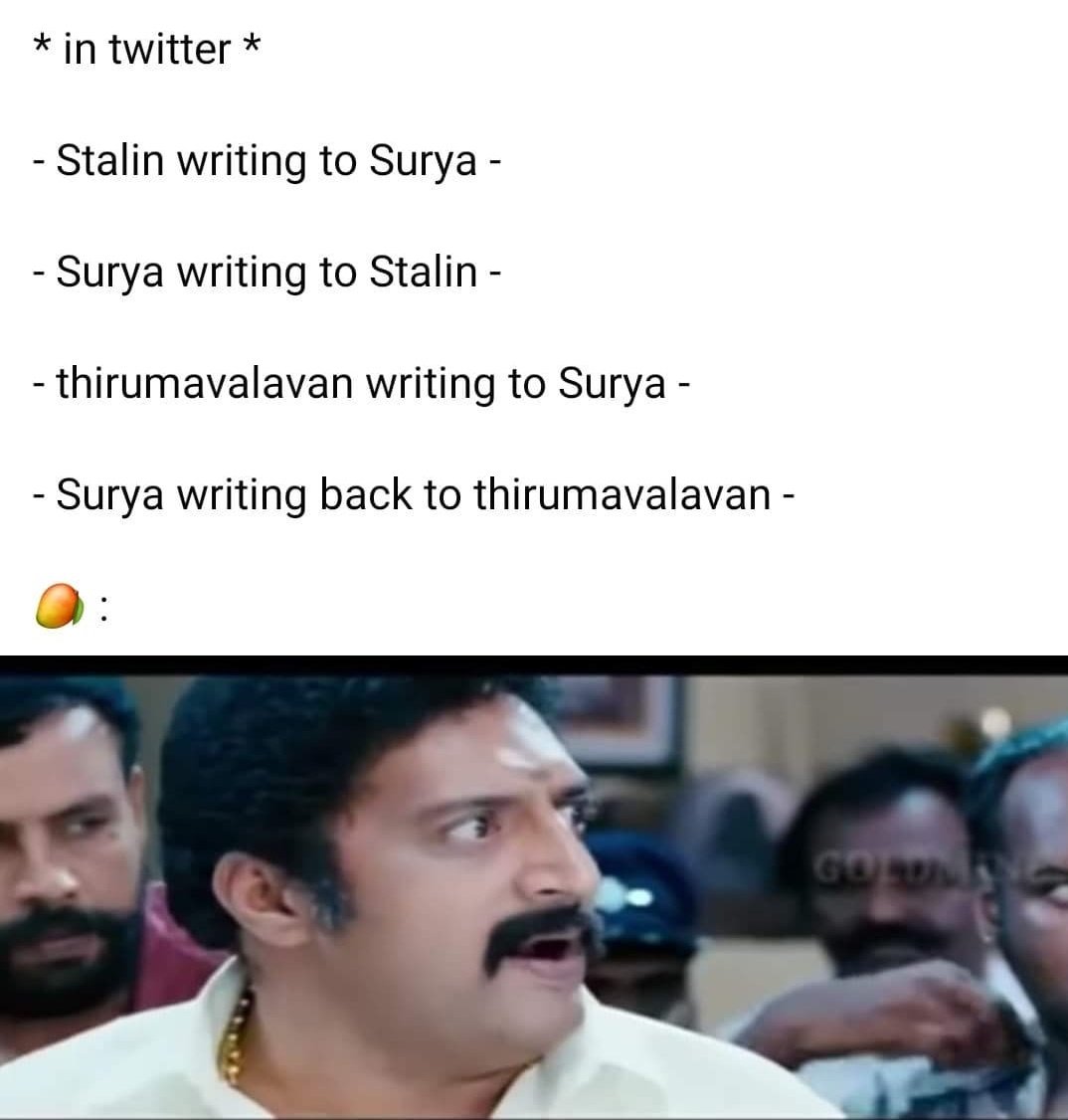 Mohamed72607438's tweet photo. Mango boys be like..

#weStandwithSurya https://t.co/B7Ywlfozn3