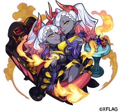 【お知らせ】
『モンスターストライク』にて
テレシー&amp;パレシー(進化前・進化・神化)のデザイン・イラストを担当いたしました!
敵キャラなので、ちょっと下品めのセクシーを意識しました。撃破ボイスがめっちゃ好きです😇
#モンスト #モンスト作品公開 