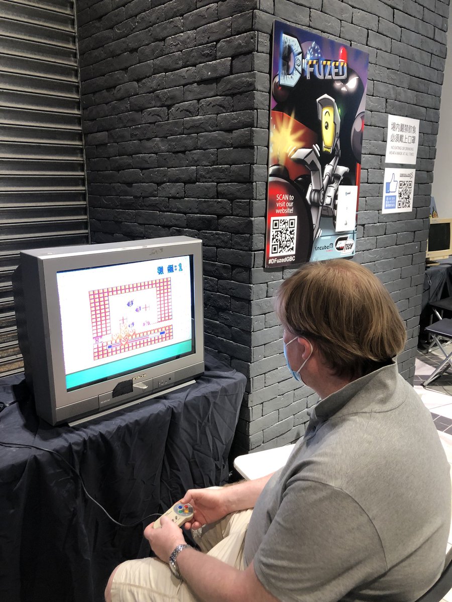 retro_hk's tweet photo. Great to feature an exclusive demo of @asobitech’s game D*Fuzed at this years #RetoHK! A great new spin on the puzzle genre with awesome music and great gameplay! Developed for #GameBoy and published by https://t.co/xn9UThd3Cn coming in the near future! https://t.co/h1JGQHqB28