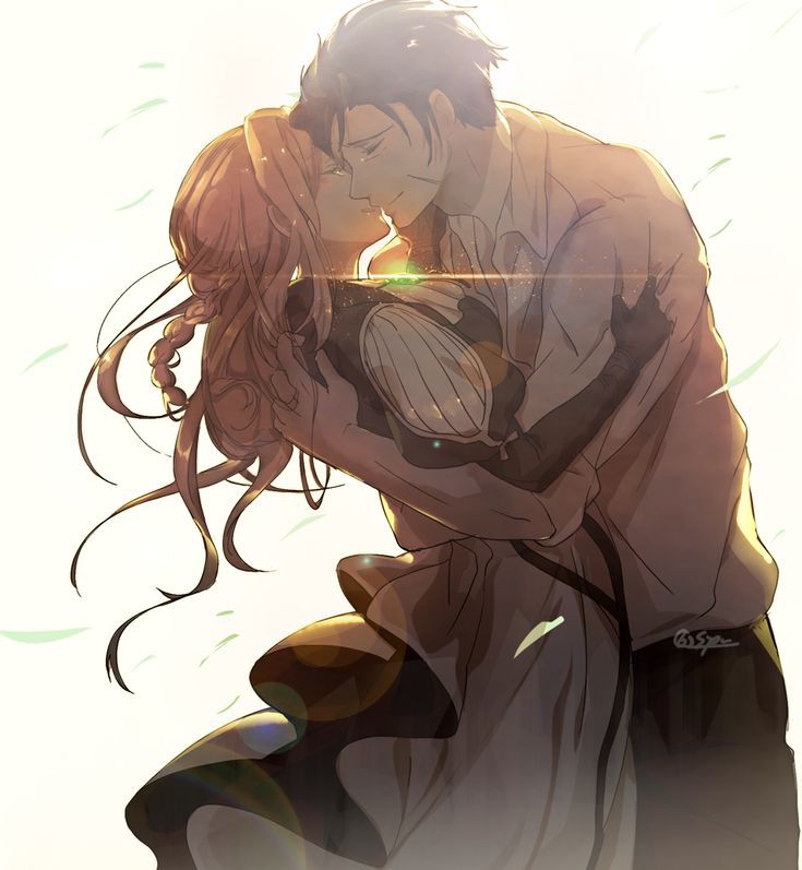 LuffysDarling's tweet photo. I didn't know Violet Evergarden is a romance genre but it's okay not dissapointed, in fact I'm inlove. It was so good, I keep crying and Gilbert so hot ugh. https://t.co/EqLeABIn9h