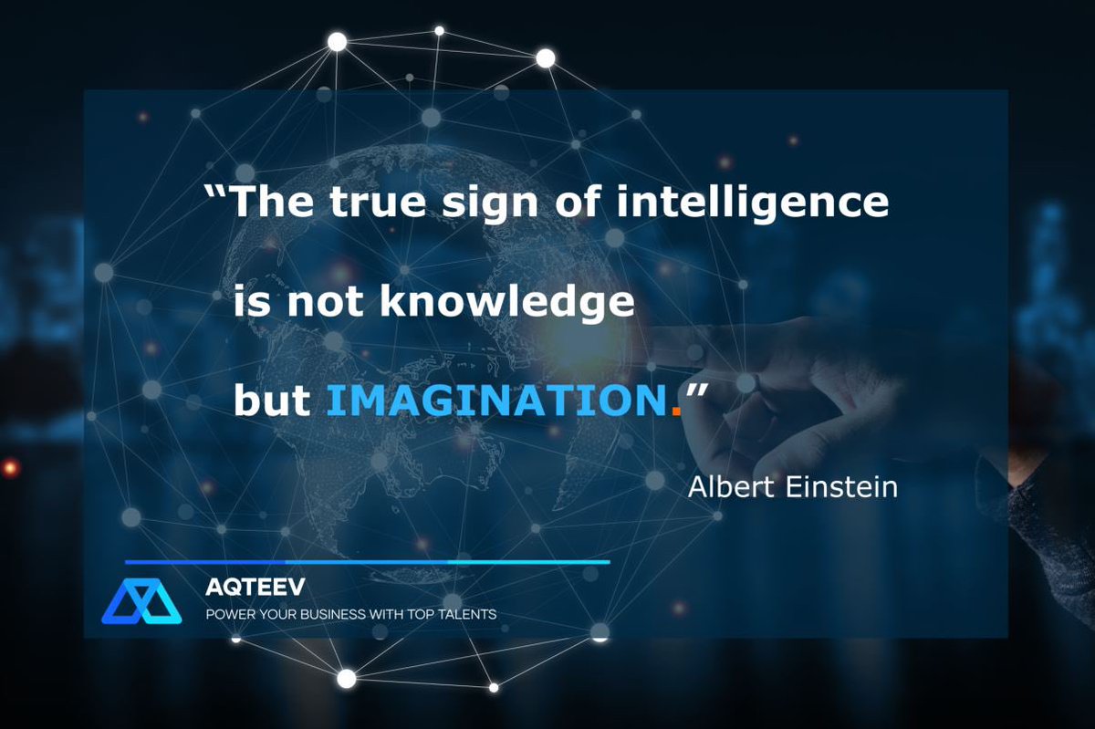We could not agree more with Albert Einstein 🚀
Have a Great and very creative Week Everyone 🚀

#AlbertEinstein #innovation #imagination #creative #letsmakeithappen #motivation #moveforward #inspiration #luxembourg #aqteev