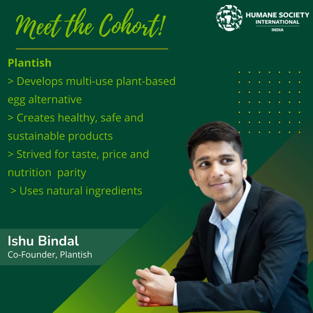 humaneworldind's tweet photo. We are thrilled to onboard them to enable them to meet their full potential through providing them with mentorship from experts in the field nationally and internationally along with networking and investment opportunities. #plantprotein #plantbasedfood #21stcentury  #materials https://t.co/jTua1Kxk3g