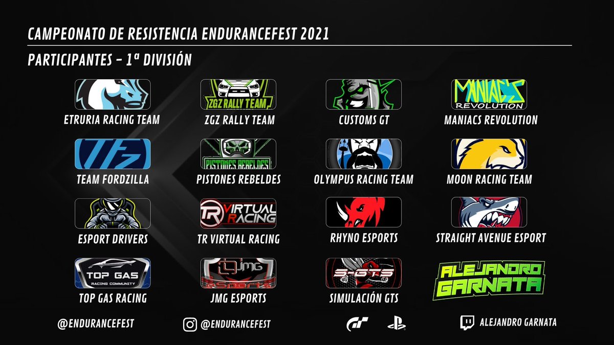 Esta noche vuelve la @EnduranceFest!

🇨🇵 St. Croix

🏎️ Renault R.S. Gr3

👽 <a href="/TvPipita/">PipitaTv</a>

Nuestro piloto será <a href="/TvPipita/">PipitaTv</a> que debuta con el equipo en campeonato oficial.
Suerte y a disfrutar compañero!

Hoy 15 de Noviembre a las 20:30 en el canal de <a href="/AGarnata/">Alejandro Garnata</a>