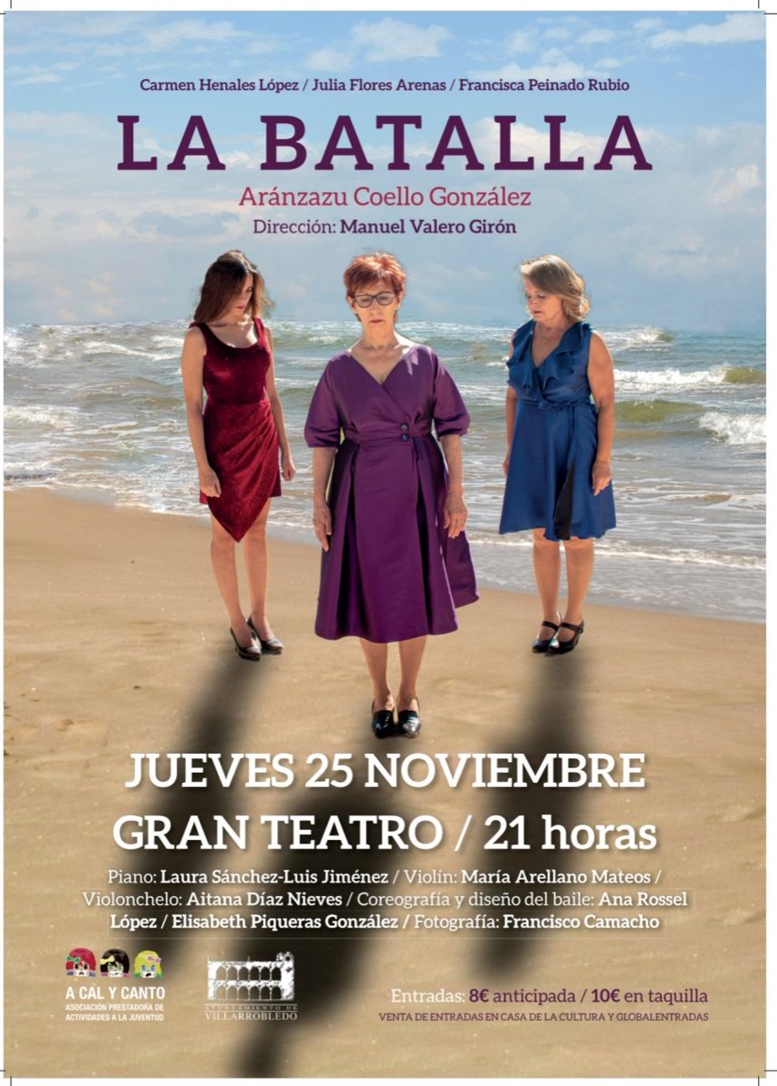 _LsanLu's tweet photo. El jueves 25 se estrena la obra de teatro La batalla, en Villarrobledo. Para aquellos a los que os guste el teatro ✨🥰 https://t.co/GXOGuTeaQ4