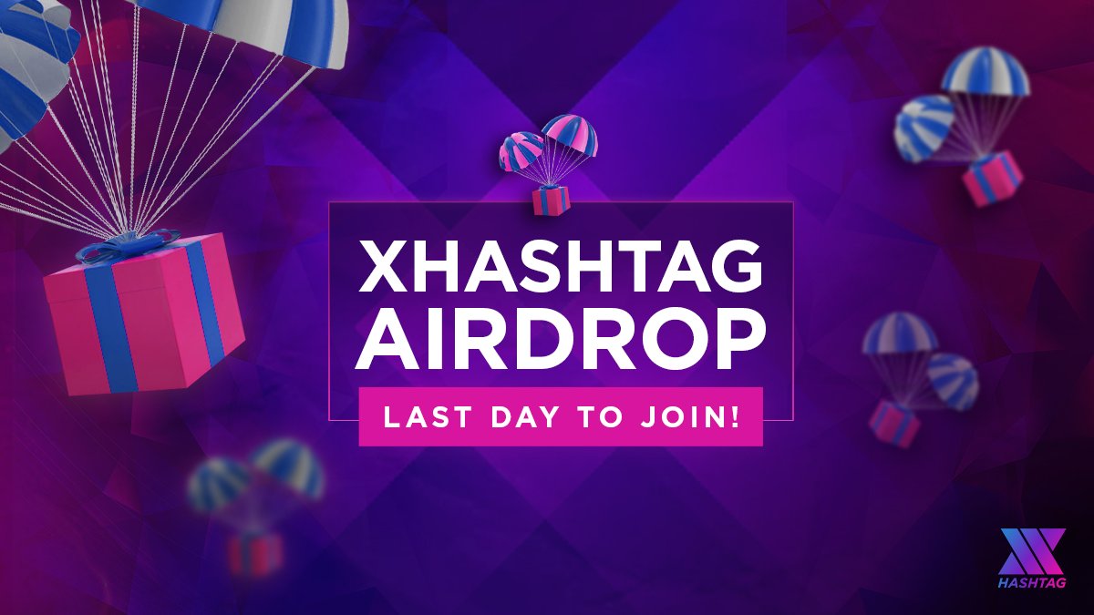 Our $XTAG Mega Airdrop ends today! Don't miss! 🏃‍♀️

Here's your final chance to win #rewards from a pool of $10,000 worth of $XTAG.

🪂Airdrop Link: t.me/xHashtagAirdro…

🗒Rules: bit.ly/xtag_airdrop

#Airdrop #Solana