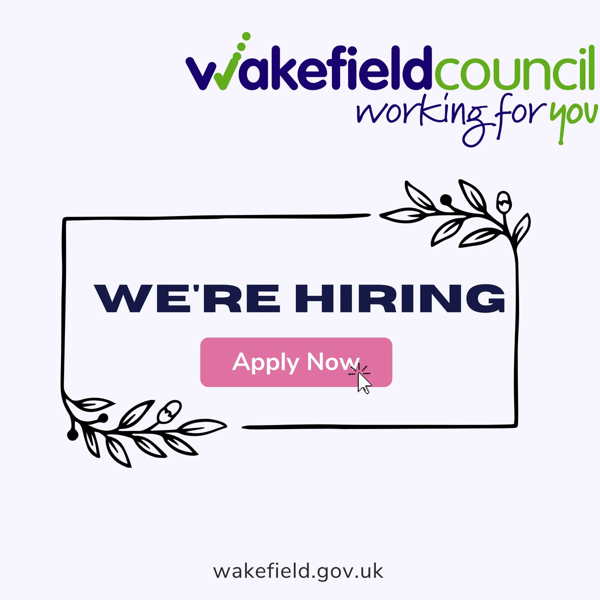 MyWakefield's tweet photo. Check our latest vacancies. All levels.
https://t.co/WVf3znx9WX
#newjobs #wearehiring #jobsinwakefield #wakefieldcouncil https://t.co/xcwhEvVbKs