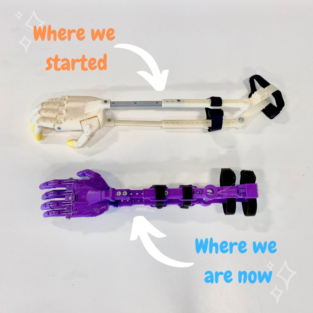 Happy Monday! In honour of a new week, here's a look at how far we've come...💙

Our newest prosthetic is more stable, compact, and can be made much faster! 🏎️👏

#limbdifference #upperlimbdifference #prosthetic #growth #3dprinted