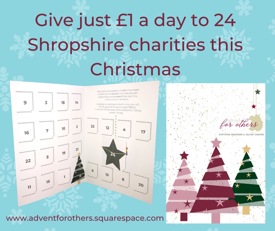 ShropsWildlife's tweet photo. The best thing you can do this Christmas is buy an @AdventForOthers calendar! You’ll be helping us to reach our goal of restoring 30% of land for nature by 2030.
Buy yours now from our visitor centre shop in Shrewsbury or online at https://t.co/G0aazGMwlc
#adventforothers https://t.co/e8iw7nz2D6