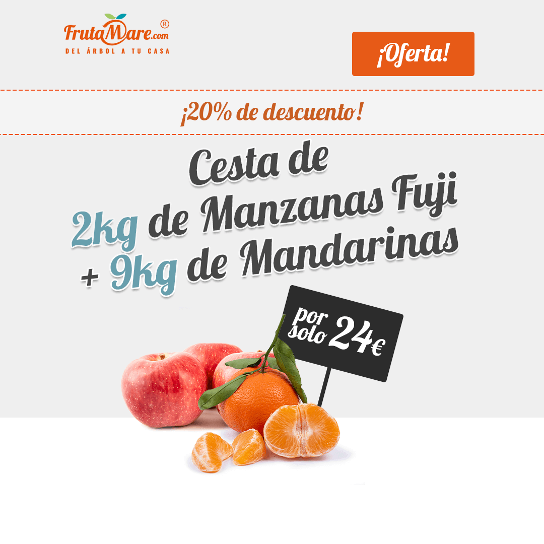 ¡20% de dto. en la Caja de Mandarinas y Manzanas!
.
bit.ly/3c4jbUI
.
#frutamare #productosnaturales #delarbolatucasa #mandarinas #citricos #healthyfood #food