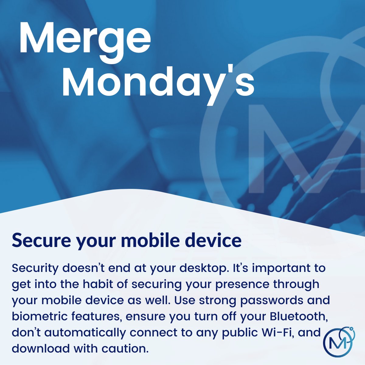 Security doesn’t end at your desktop!

Use strong passwords and biometric features, ensure you turn off your Bluetooth, don’t automatically connect to any public Wi-Fi, and download with caution.

#cybersecurity #security