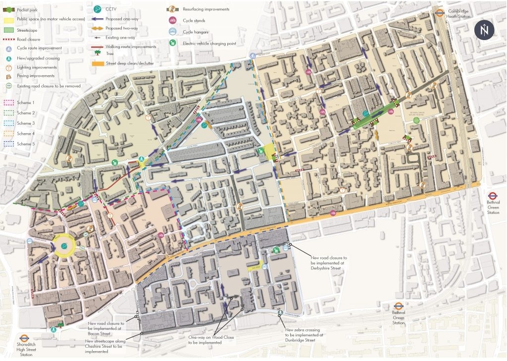 We're holding drop-in sessions about the Bethnal Green Liveable Streets scheme this week. Pop along to St Peter’s Mission Hall, 56 Warner Place, E2 7DA on the dates below to give us your views, ask questions and find out more.

🗓️ Wed 17 from 4-7.30pm
🗓️ Sat 20 from 11am-2.30pm