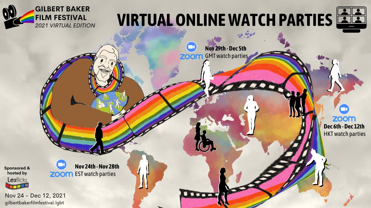 GilbertBakerFF's tweet photo. Gilbert Baker Film Festival is running from 11/24 to 12/12: fully online and hosted by @Lesflicks this festival is accessible in all countries. In memory of Gilbert Baker, the festival was designed to unite the LGBTQ+ community, all together under one rainbow flag🏳️‍🌈 #GBFF https://t.co/sDBmzkSOJ5