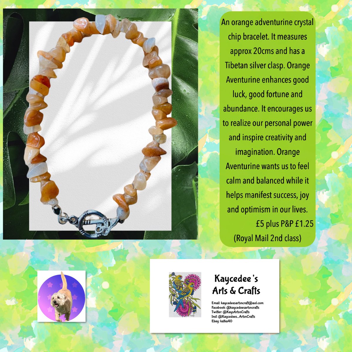 KaysArtsnCrafts's tweet photo. 🐶 Scruffy’s pick of the day🐶 ONLY ONE AVAILABLE
#bracelet #jewellery #dogs #petpages #Christmas #Christmasshopping #dogincontrol #handmade #SmallBusiness #crafts #arts #art #ForSale #zentangle #zentangleart #mandala #mandalaart #creative #artwork #dotpainting #htlmp https://t.co/DV9NcQetSU