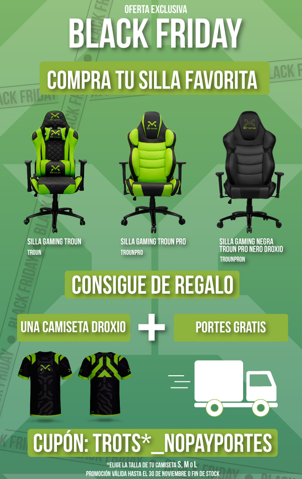 DroxioGaming's tweet photo. SI compras
#TROUN #TROUNPRO #TROUNPRON te 🎁 nuestra exclusiva camiseta #TSH y no pagas portes!
Solo en https://t.co/Gh8orhphz7 📌
#Droxio #DroxioMeloPaga #BlackFriday #NoPayPortes #gaming #gamer #setUP https://t.co/1SRU5GCCx6