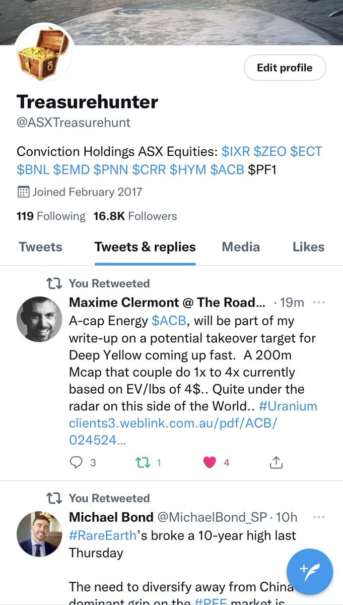 ASXTreasurehunt's tweet photo. $ACB 18c,TO by $DYL or not, 2-3x upside from here even if U stays put. Don’t forget they have a quality cobalt project also. More when they start active works on U again. Even more when/if $ACB gets included in one of the ETFs early next yr. one of my top 10 conviction holds https://t.co/8dCt8fcTiG