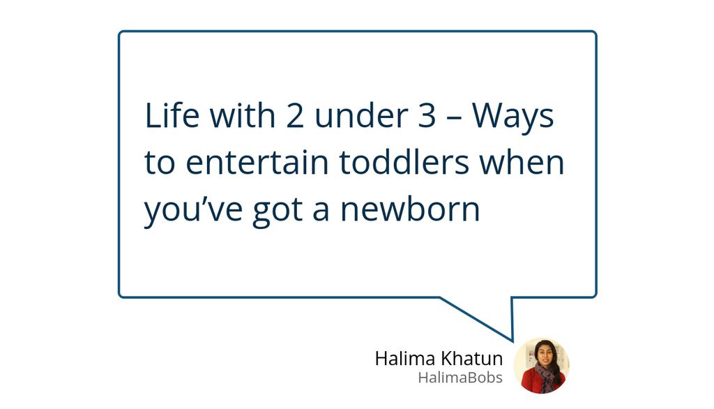 And like you, I’m trying to make the best of most things, only I’m sharing my warts-and-all thoughts along the way.

Read the full article: Life with 2 under 3 – Ways to entertain toddlers when you’ve got a newborn
▸ lttr.ai/ous3

#twounderthree #mumlife