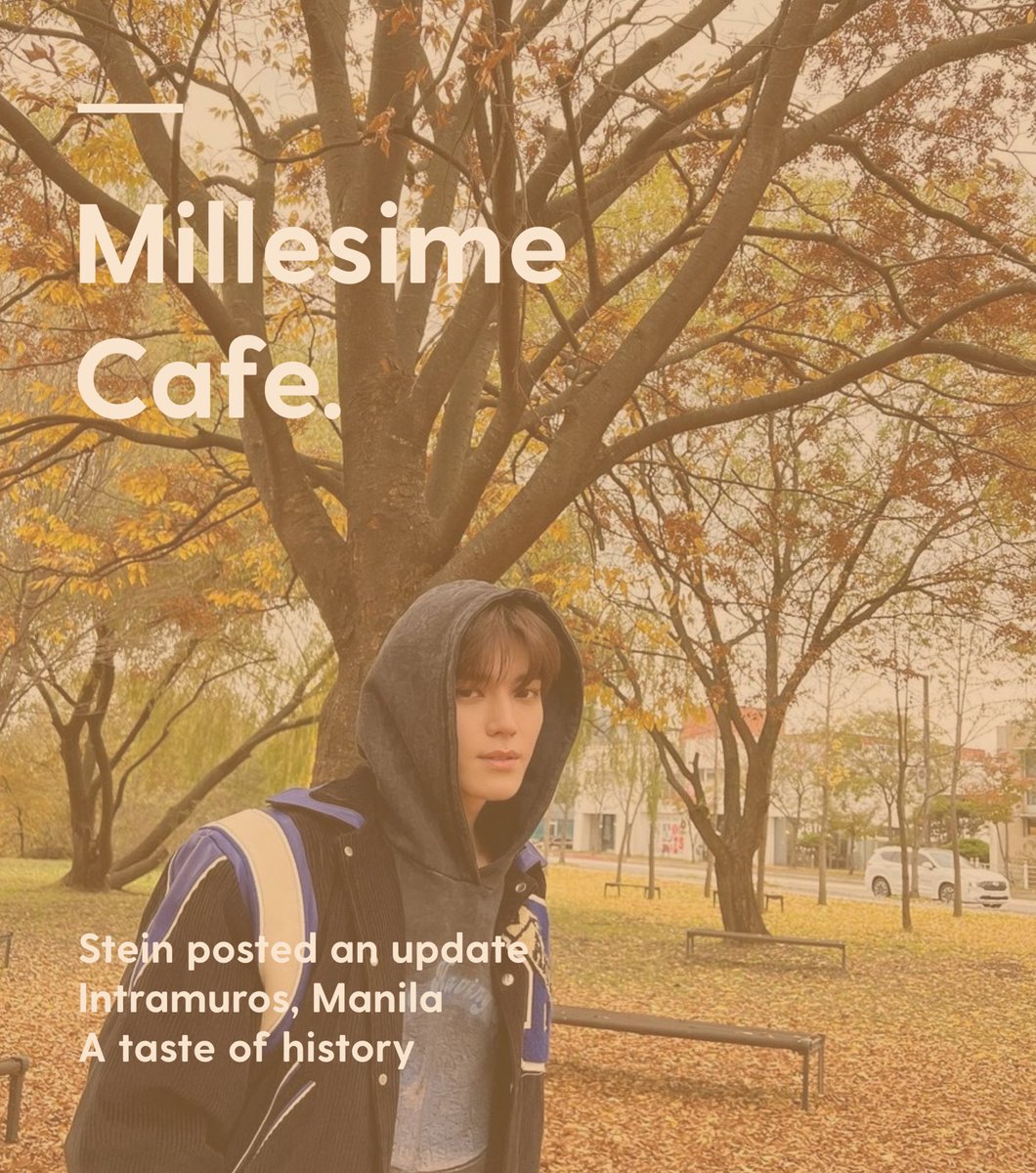 CEROLoveTheory's tweet image. ⠀

      STEIN.५ ay nasa Millesime Cafe
      LUNES, NOBYEMBRE 15 ‡ 1717
      Intramuros, MNL  @MillesimeHR

                 ❛ Pahangin muna saglit. 

⠀