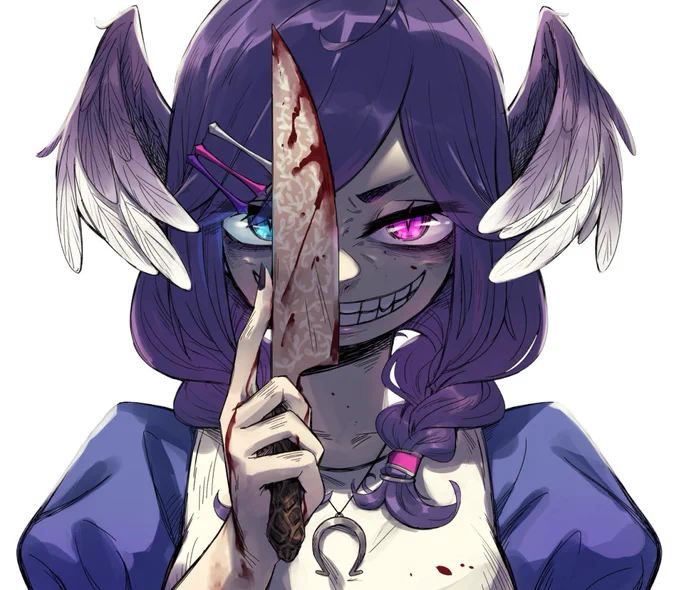 Selen: Who need the f*cking knife!
me(drawing #Artsuki): Noooooooooo... 