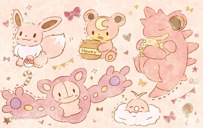 色違いポケモンまとめ⸜❤︎⸝‍
#ゆるふわポケモン 