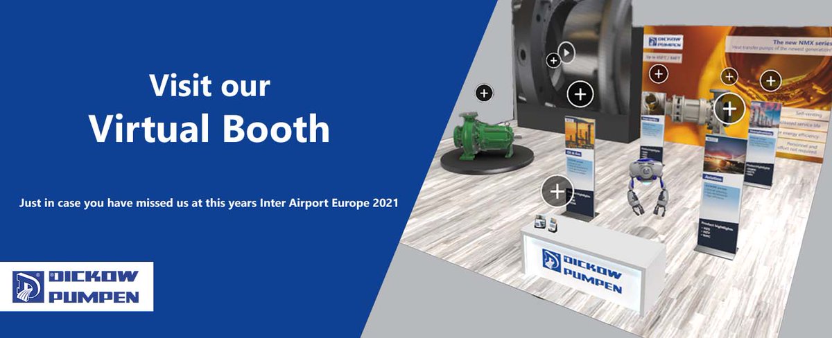 DPumpen's tweet photo. Have a look at our virtual booth. Just follow the link and get more information about Dickow Pumpen  and its technically advanced pumps for aviation.

>>> https://t.co/P7xe3ACogD https://t.co/sCTI1Xx2Hy