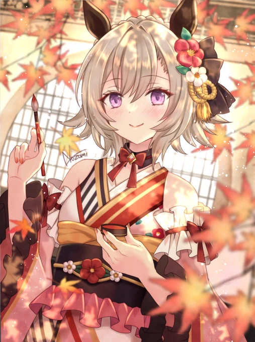 🍁かなし、うつくし🍁
 #着物の日  #ウマ娘  #カレンチャン 
