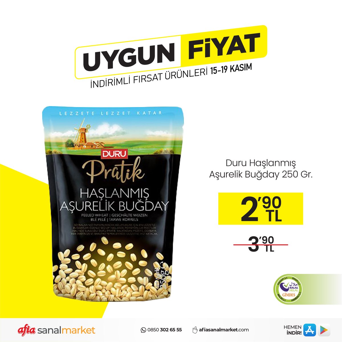 AfiaOlsun's tweet photo. 📣 UYGUN FİYAT 📣

✅ Ürünlerimiz Helâl Sertifikalıdır.
🛒 Alışveriş için https://t.co/MCCVkEVxLx
📞 WhatsApp Destek 0850 302 65 55
📦 150 TL ve üzeri Ücretsiz Kargo

#afia #afiasanalmarket #afiagida #helalgida
#helaluretim #onlinealisveris #kampanya #helalafia https://t.co/Xyjt8kqrIl