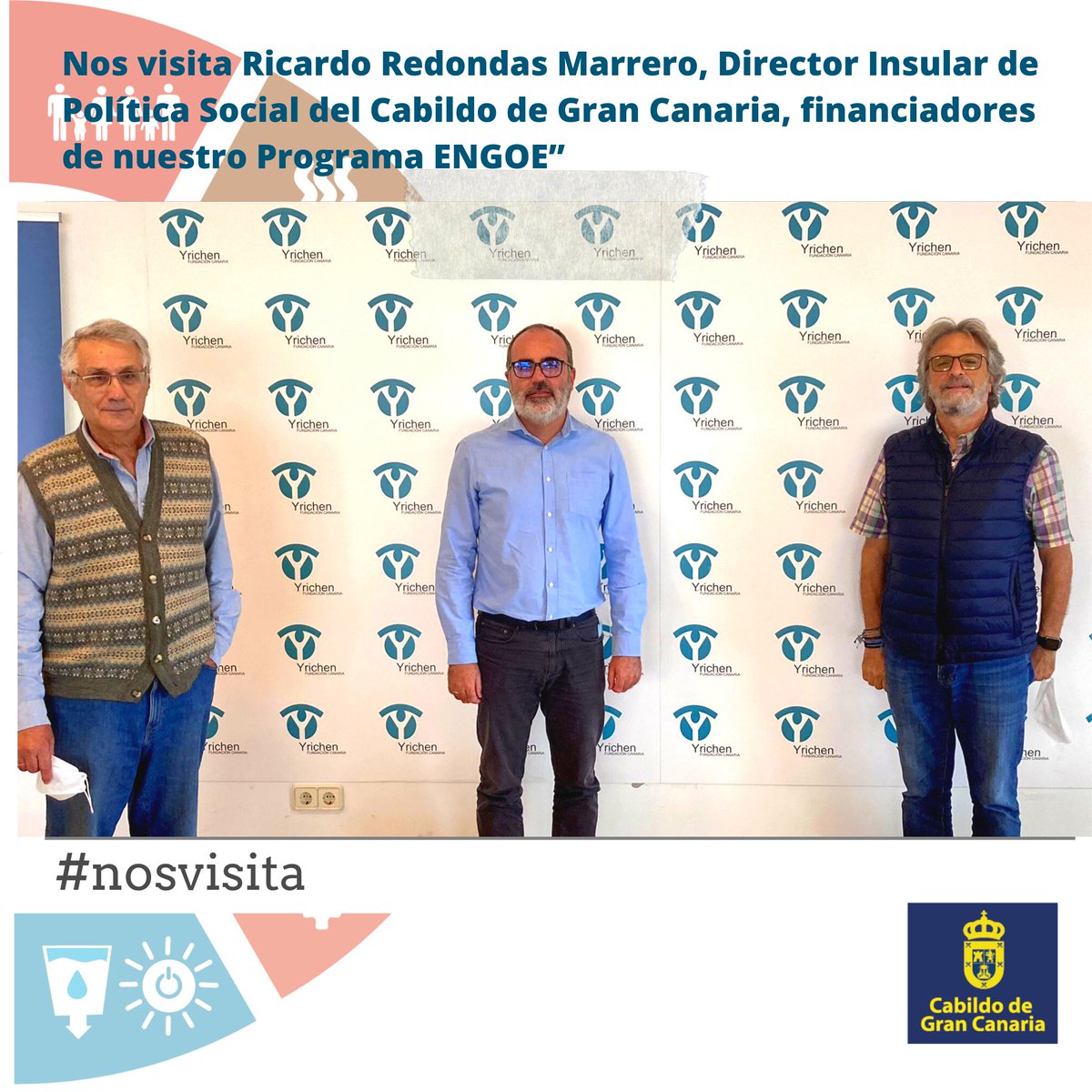 Estos días, visitaba #Yrichen <a href="/RicardoRedondas/">Ricardo Redondas / ❤</a> Director Insular de Política Social del Cabildo de Gran Canaria, <a href="/GranCanariaSoc/">Gran Canaria Social</a> financiadores de nuestro "Programa ENGOE”, Muchas gracias por la atención para conocer más sobre nuestros proyectos.