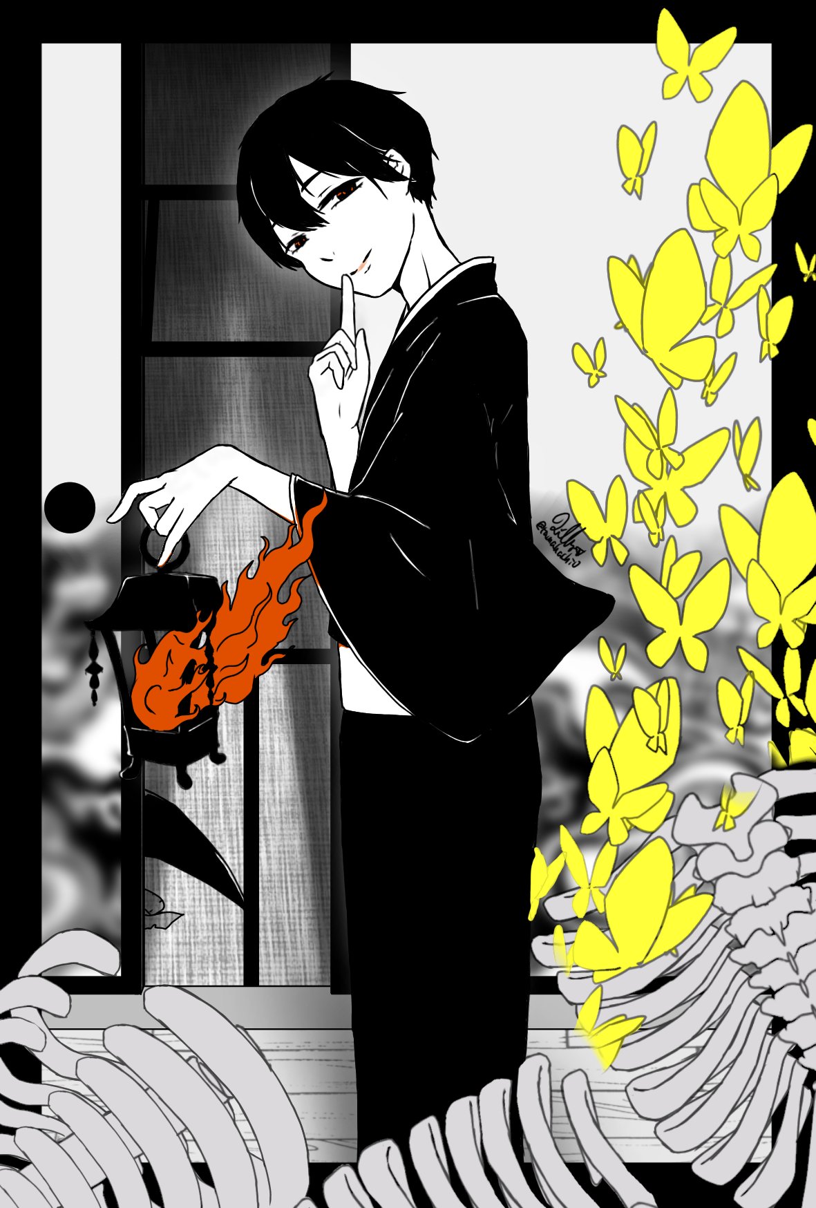 りりぃ ばけもの夜話づくし イラスト お絵描き ばけもの夜話づくし ばけ夜話 りりぃの押し花 T Co Loeohxi0wc Twitter