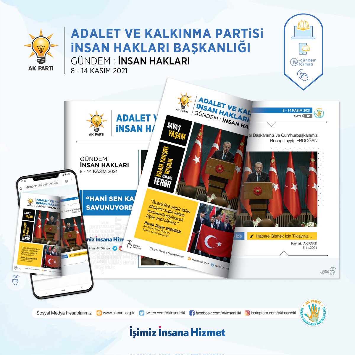 AkInsanHkl's tweet photo. 📰 GÜNDEM : İNSAN HAKLARI
8 - 14 Kasım 2021
#İnsanHakları #HaftalıkGündem #İşimizİnsanaHizmet

Bağlantı linki : https://t.co/HYzTy44OOD https://t.co/Q5tg0F4BEp