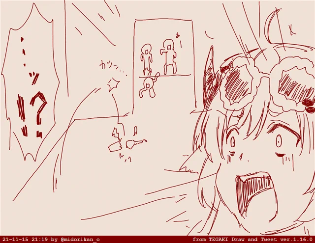 わためぇ「火炎瓶だ!くらえ!!」#ホロL4D2#つのまきあーと #tegaki_dt 