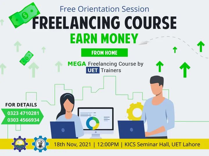 uettribune's tweet photo. #FreelancingCourse #FreelancingSession #LearnFreelancing
Register Now: https://t.co/7qJLyOhdCE
For Details: +92 3034566934 , +92 3418221577
FREE Session
Session Date: November 18, 2021
Address: Seminar Hall - KICS UET, Lahore
For Details: +92323 4710281 , +923418221577 https://t.co/CFIO6NgYGV