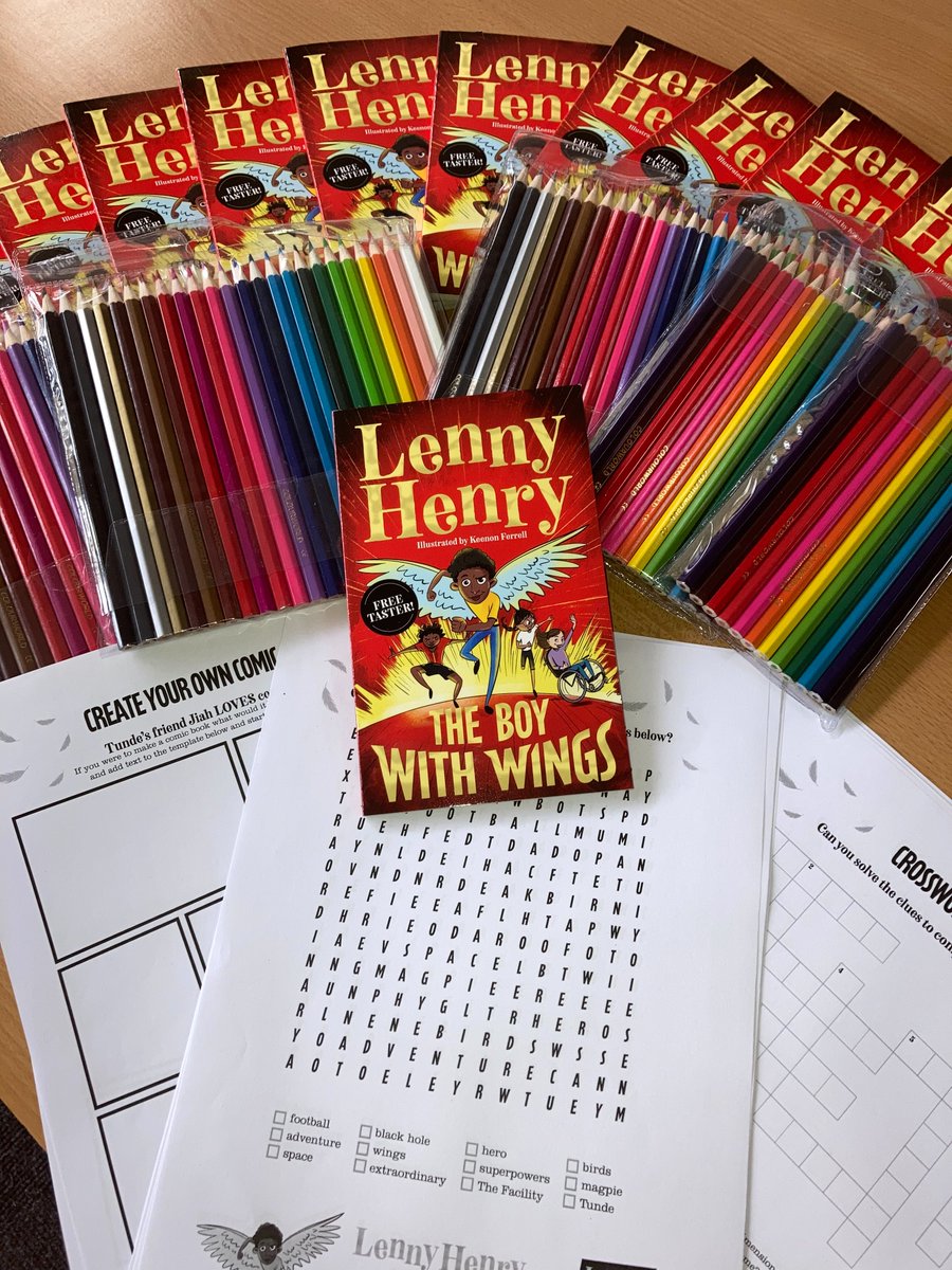 Fun &amp; games in the library as our students let their imaginations fly. We created super heroes &amp; filled in word searches and enjoyed a free taster of <a href="/LennyHenry/">Lenny Henry</a>'s #TheBoyWithWings. Thank you <a href="/MacmillanKidsUK/">Macmillan Children's Books</a> <a href="/readingagency/">The Reading Agency</a> for another great opportunity for our students to enjoy!