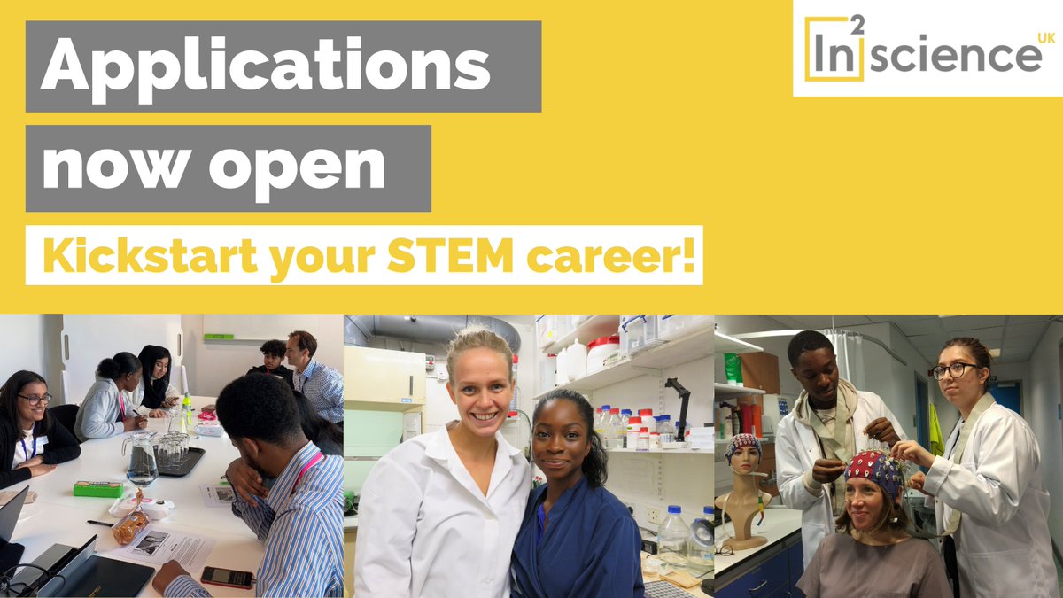 in2scienceUK's tweet image. We are delighted to announce that the 2022 In2scienceUK Programme is returning to full in-person placements!🤩🎓

Applications, both for students and volunteers, for the In2scienceUK 2022 Programme are open now. 👩‍🔬

Visit in2scienceuk.org to learn more and to sign up. 📲