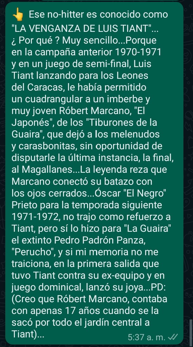 jesushi08_04's tweet photo. El no hitter de Luis Tiant, lanzando por La Guaira, contra el Caracas.

Cortesía de @George21A https://t.co/N9nz8YiHEQ