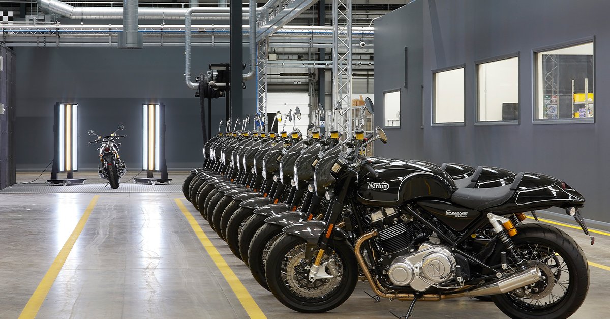 StaceLLP's tweet photo. Stace played a key part in the delivery of Norton Motorcycles' new headquarters in Solihull. Space for manufacturing lines, engineering and product development, offices, design studios and marketing and sales facilities. To find out more: https://t.co/Row8wPiBVE https://t.co/8HTnbi42bC