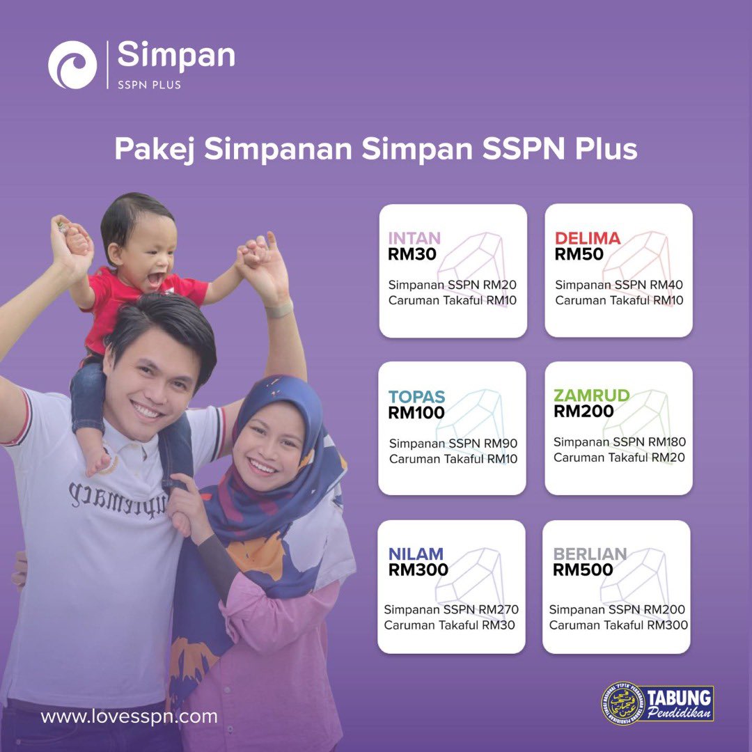 PTPTNOfficial's tweet photo. Pakej Simpanan Simpan SSPN Plus.
#LoveSSPN
#SimpanSSPN https://t.co/6GUPi6a34t