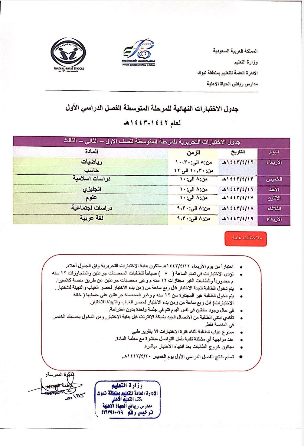 مدارس رياض الحياة الأهلية للبنات