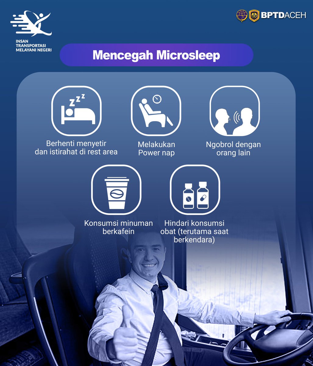 bptdaceh's tweet photo. Pernah gak sih #SobatBPTDAceh lagi nyetir, terus tiba-tiba kehilangan fokus dan terkejut karena tanpa sadar sempat tertidur untuk beberapa saat?  Yuk simak postingan ini https://t.co/t75QtNPlo1