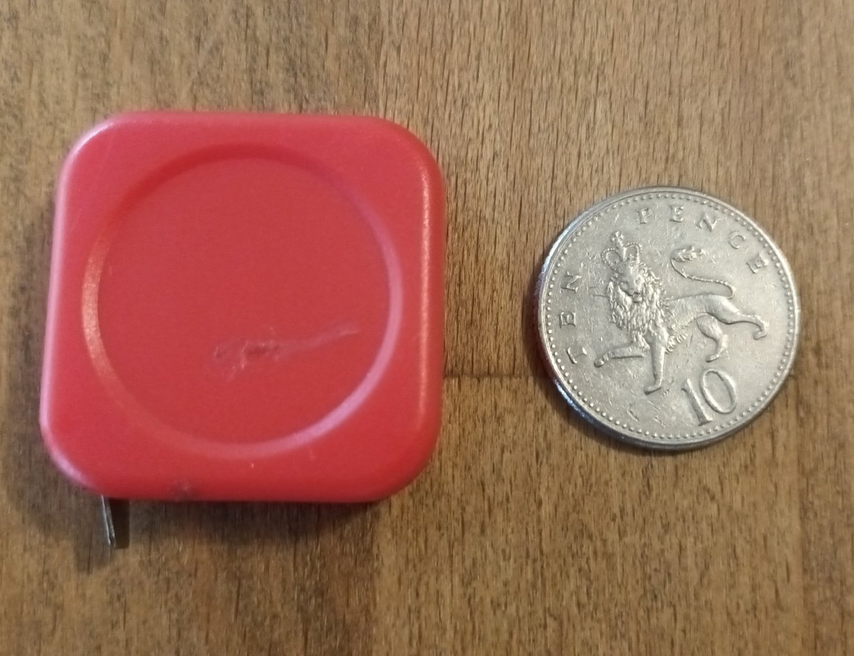 brionyhudson2's tweet photo. #Museum30 catch up days 13 & 14. I've had this #SomethingTiny #tape measure in my work bag for as long as I can remember. You never know when you might need the dimensions of an object, case, space, label etc etc! https://t.co/4xWyW84MFT