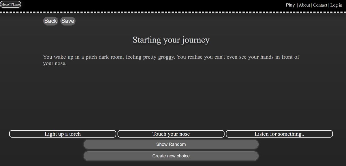 MrSpaceTek's tweet photo. A website where everyone can add choices to a story! #gamedev #indiegame heronline.epizy com https://t.co/un5J3ntdF0