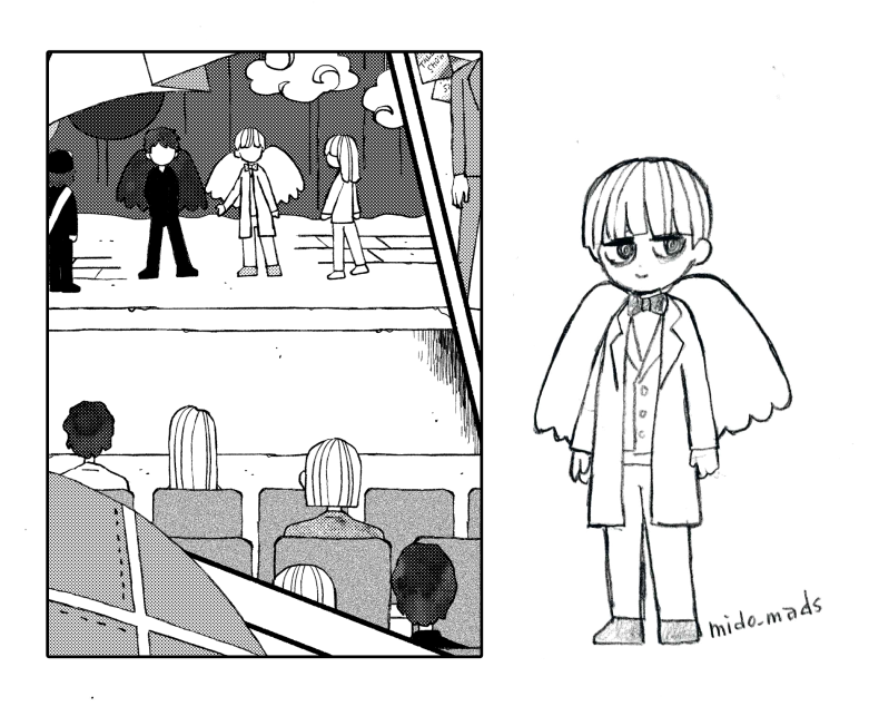 10話では学芸会で舞台に立つジョーイと客席でそれを見守るお父さんを見つけることができます(10話は2巻収録)。
他のお話もお楽しみいただければ幸いです。

1話他:https://t.co/r3HkHL3l3J
1巻:https://t.co/7qeutlKkxe
2巻:https://t.co/4pA3ljCouq 