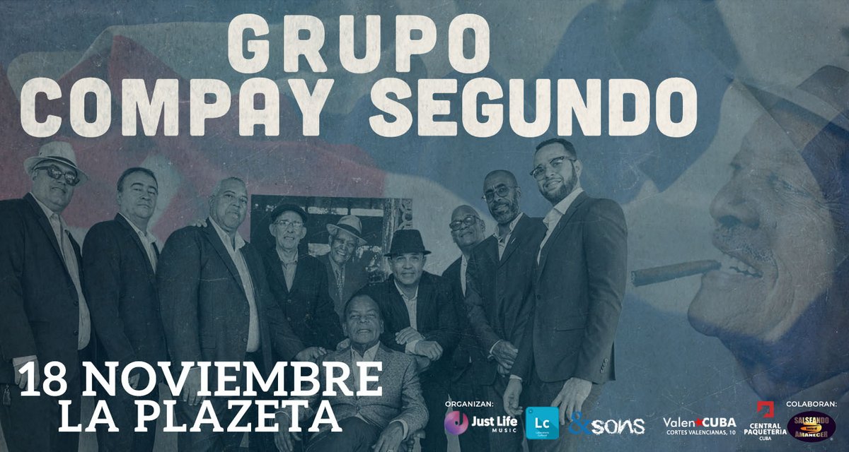 YouVLC's tweet image. MÚSICA CUBANA

La música y las canciones de siempre de Compay Segundo, regresan a Valencia de la mano del grupo que homenajea al cantautor cubano.
youvalencia.com/index.html/202…