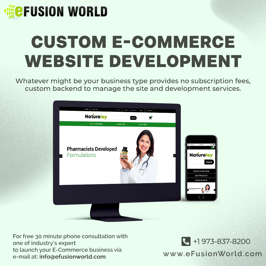 efusionworld's tweet photo. Custom E-Commerce Website Development
Whatever might be your business type provides no subscription fees, custom backend to manage site &amp; services.
For FREE 30 minute phone consultation with industry expert to launch your E-Commerce business via e-mail at info@efusionworld.com. https://t.co/zXbNzzYTPs