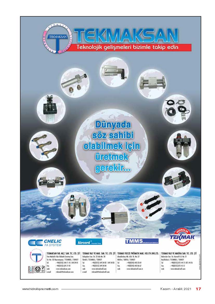 HidrolikMagazin's tweet photo. TEKMAKSAN FABR. MALZ. San. ve Tic. Ltd. Şti.; Akışkan Gücü Sektöründe Yılların Deneyimi Hizmet Sunmaya Devam Ediyor
#Tekmak_valf, #Fittings, #AIRCORD, #CHELIC, #Pnömatik, #Hidrolik #Otomasyon,#Buhar, #Hydraulic, #Pneumatic, #Fluid_Pover,
https://t.co/iQHXUxMB2X https://t.co/NPhnL7iUB2