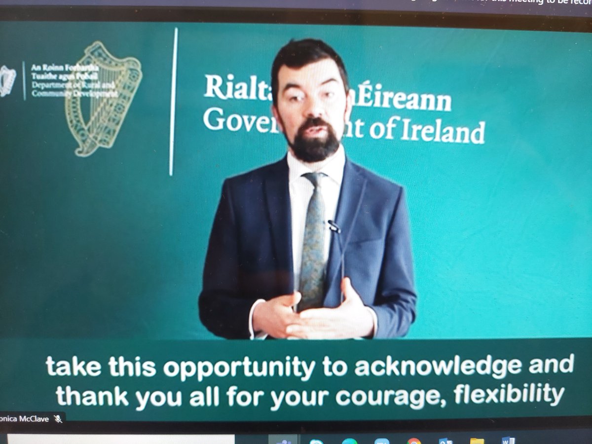 pobal's tweet photo. Delighted to start our first #TrusteesWeekIrl event with a special message of thanks &amp; acknowledgement by @joefingalgreen @DeptRCD to all #trustees from #CandV #Charity #socialenterprise groups. Praising the incredible support &amp; #resilience of #volunteerboards during #COVID19 https://t.co/NjjxntH684
