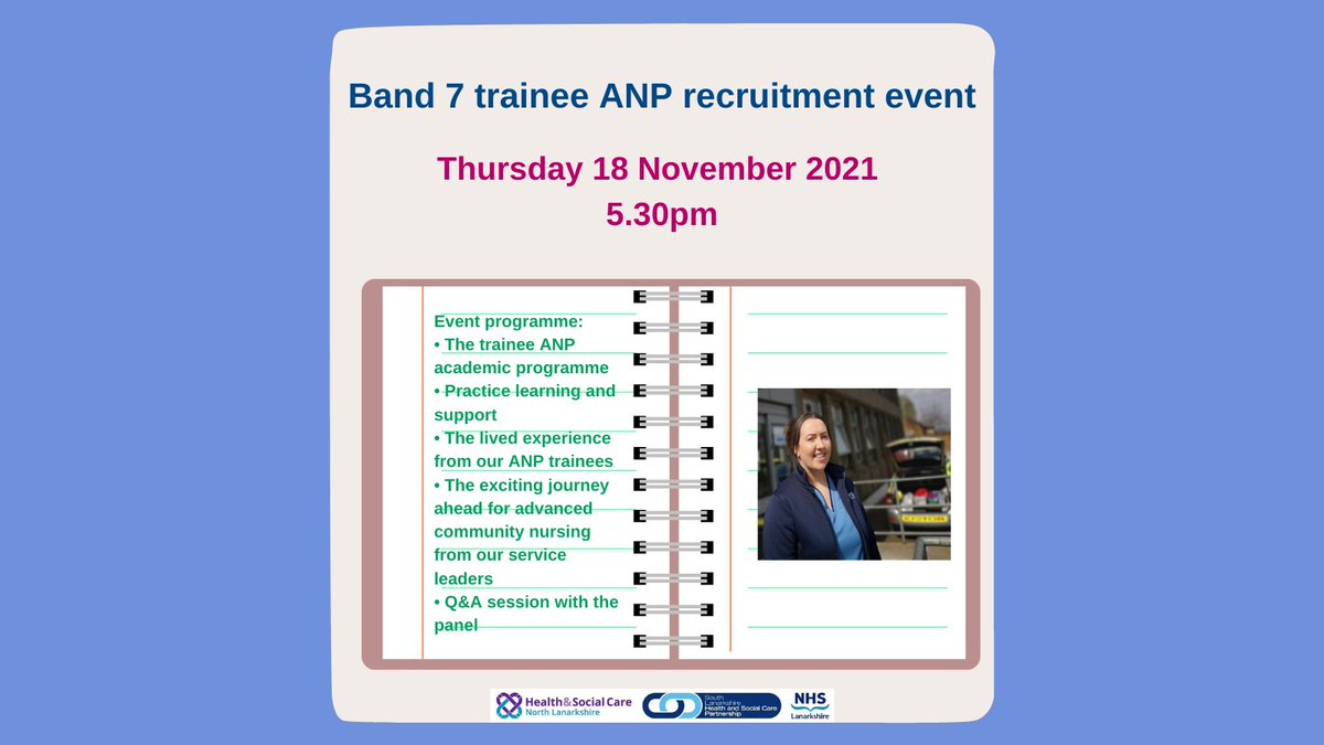 Are you thinking of taking the next step in your nursing career and becoming an advanced nurse practitioner? 

We are hosting an online recruitment event on 18 November 2021 on Microsoft Teams.

For more info, visit bit.ly/3koPRNz