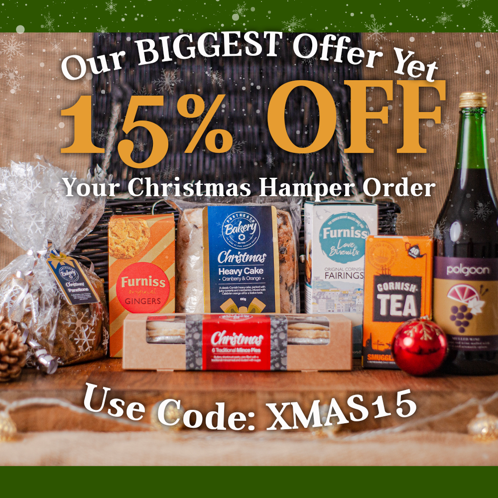 Get our biggest discount this year! Receive 15% Off when you order and secure your preferred Christmas delivery date.
Simply use code: XMAS15 at checkout.
thecornishhamperstore.co.uk/cornish-hamper…

#Christmas #cornish #hampers #offer