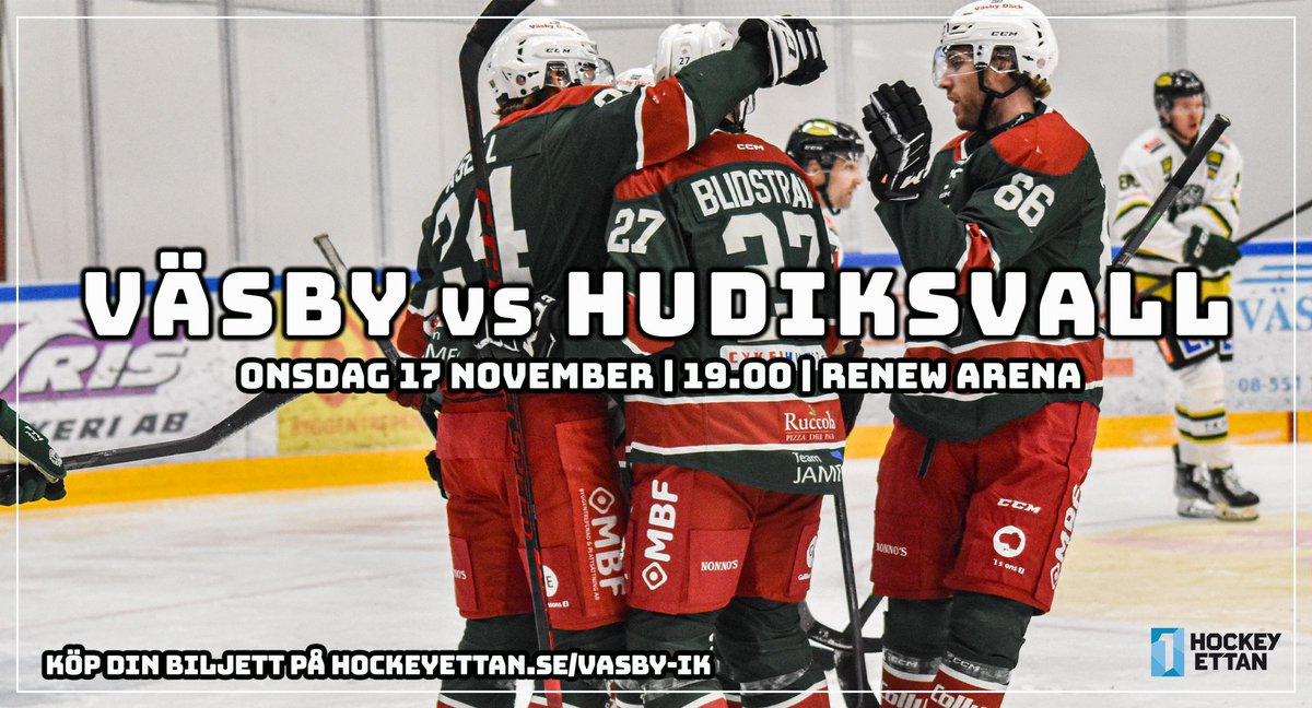 vasbyhockey's tweet photo. 📆 | På onsdagkväll hälsar vi Hudiksvall välkomna ned till Upplands Väsby och Renew Arena.
🎫 | Biljetter till matchen 👇🏻
https://t.co/XfE2h0zb8m
📸 | Mikael Einarsson
#seriefinal #nufyllervirenewarena #Väsby #VildaVäsby #ATGHockeyettan https://t.co/l7C0s3HkQv