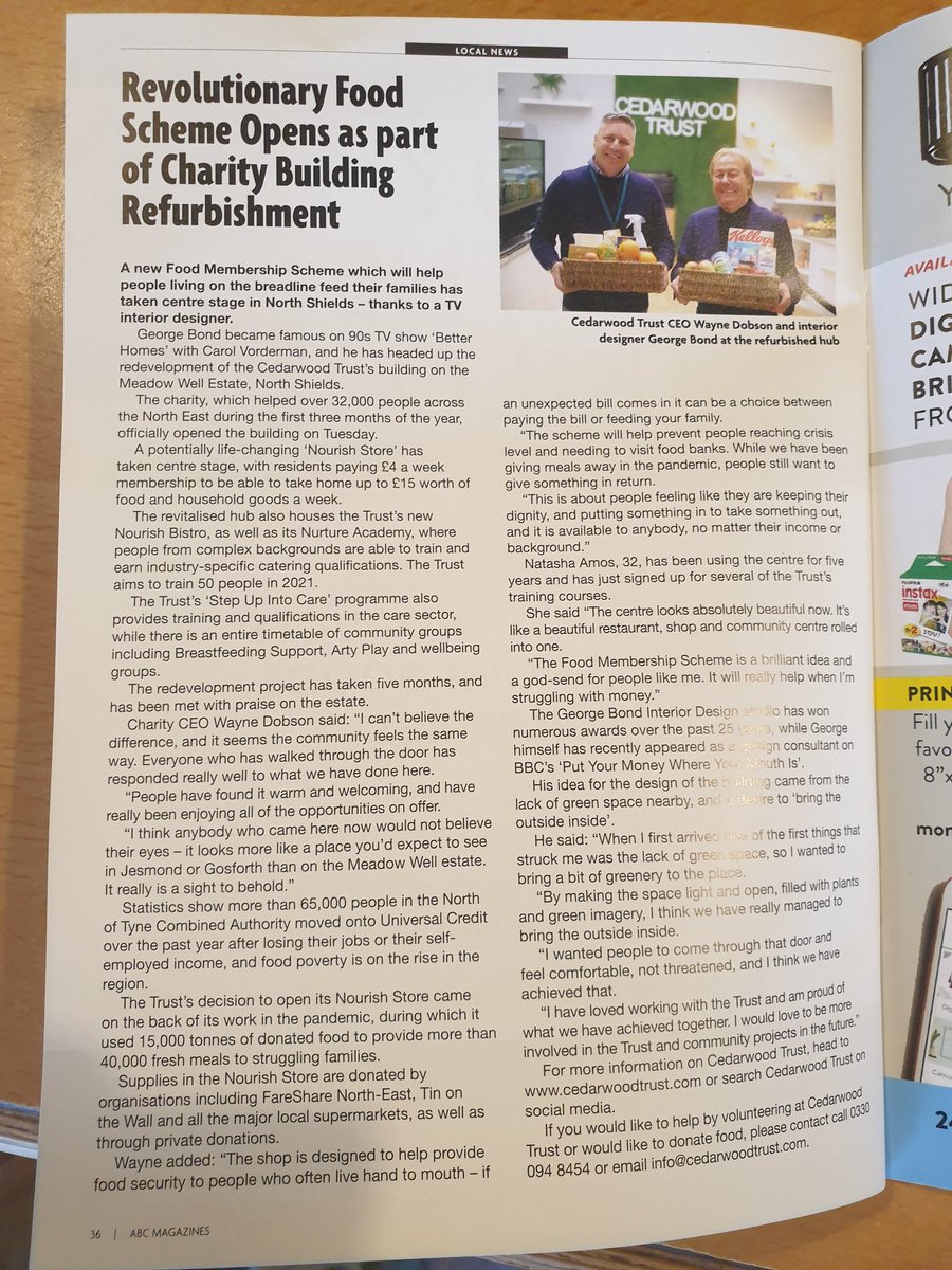rusbymedia's tweet photo. A couple of our clients - @ageUKNT and @CedarwoodTrust - getting some great coverage in @AbcMagazines, which are delivered to thousands of households and hundreds of businesses across #NorthTyneside.

#GettingYouNoticed📷🖊 https://t.co/fHQAYbCECB