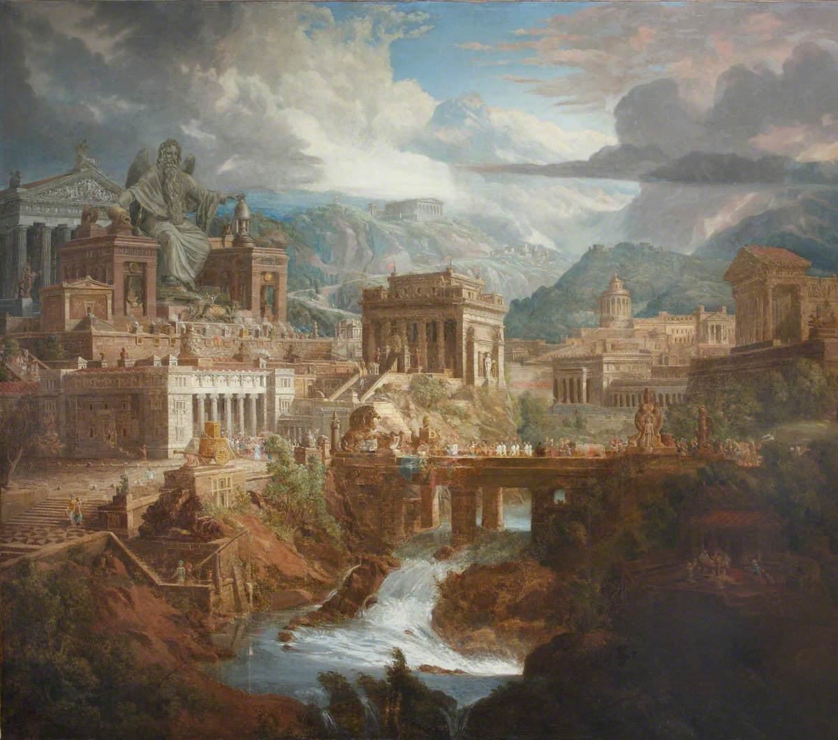 Ray_Harryhausen's tweet photo. 'This painting is one of my most prized possessions & has been a huge inspiration to me throughout my career, teaching me to think big & give my inspiration free rein'- Ray Harryhausen https://t.co/lyXWMvpcf4 #jupiterpluvius #josephgandy #rayharryhausen #clashofthetitans https://t.co/SWqbAuPCeo